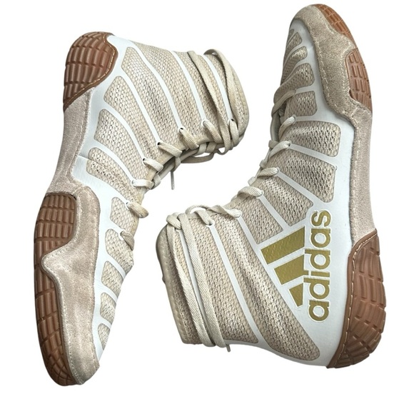Adidas Adizero Varner Wrestling Shoes White Gold Men’s 8.5 main image 12